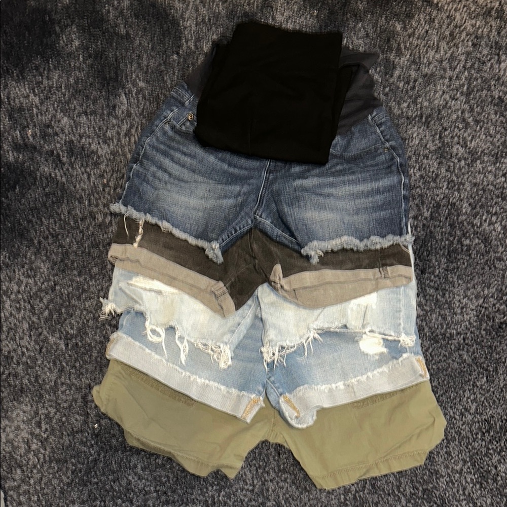 Women’s Maternity Shorts Bundle – Size M/L (6 Pairs)